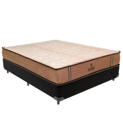 Cama Box com Colchão Viúvo Madrid Pillow Top Molas Ensacadas Preto Vtech