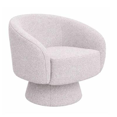 Poltrona Decorativa Solis com Tecido Bouclé Suave e Confortável Cinza Sallar Home