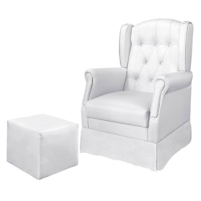 Poltrona de Amamentação Inês Reclinável Corino Confortável Branco Sallar Home