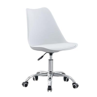 Cadeira de Escritório Office Atom Executiva Courino Base Giratória com Ajuste Branco Sallar Home