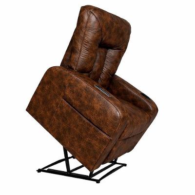 Poltrona Lift Rover Reclinável Elétrica Courino com Elevação Marrom Sallar Home