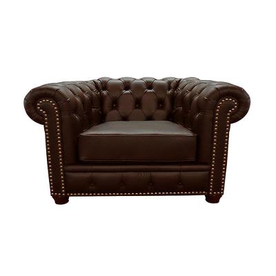 Poltrona Maísa Decorativa em Couro com Pés Torneados Confortável Sallar Home