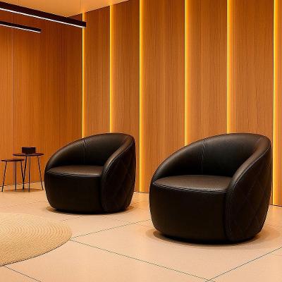 Poltrona Hermon Decorativa Courino com Pés Retos Confortável Sallar Home