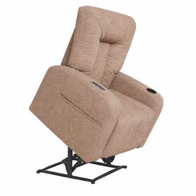 Poltrona Lift Rover Reclinável Elétrica Suede com Elevação Bege Sallar
