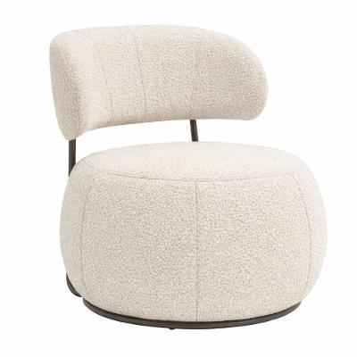 Poltrona Nuvem Decorativa em Bouclé com Estrutura de Aço Off White Sallar Home