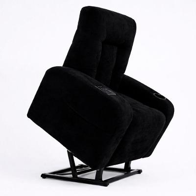 Poltrona Lift Rover Reclinável Elétrica Veludo Confortável Preto Sallar Home