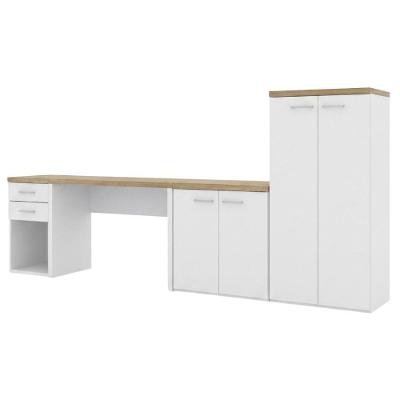 Mesa Escritório TOQ Moderno 2 Gavetas MDP 120CM Branco Artany