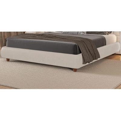 Cama Japonesa King Seo com Estofamento Facto Madeira Off White Sallar Home