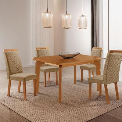 Mesa de Jantar Liz 4 Lugares Quadrada MDF Laminado 120CM Moderna