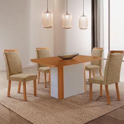 Mesa de Jantar Isadora 6 Lugares Quadrada MDF Laminado 120CM Moderna