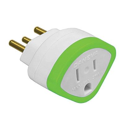 Adaptador Reverso DN1629 2P+T 10A 250V Bivolt Cores Sortidas Daneva