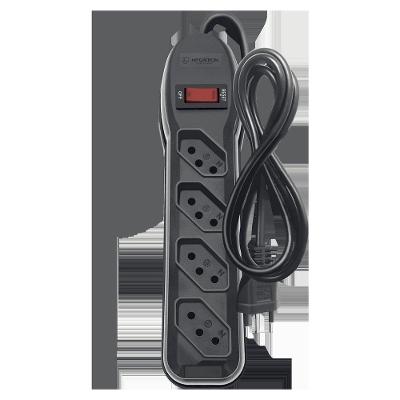Filtro de Linha Circuit Breaker com Proteção Contra Sobrecarga Tomadas em Ângulo 45º Preto Megatron