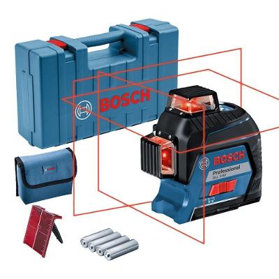 Nível a Laser GLL 3-80 com Projeção 360o e Alcance 80M Preto Bosch