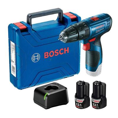Parafusadeira Furadeira Bosch para Profissional GSB 120-LI com 2 Baterias e Maleta 120W Azul 12V