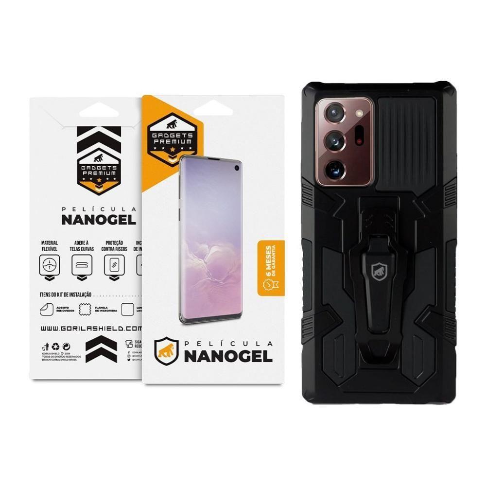 Kit Capa Case Capinha Clip E Pelicula Nano Gel Samsung Galaxy Note 20 Ultra - Gshield - 1