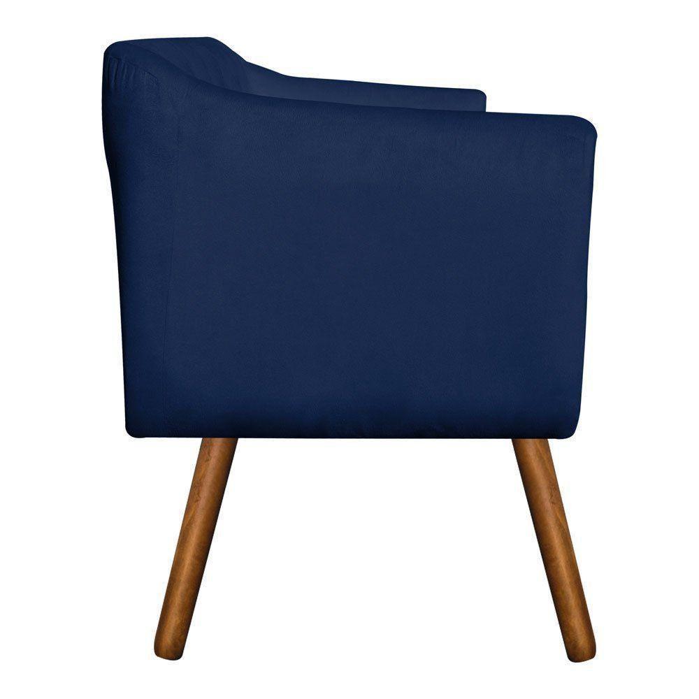 Namoradeira Julia 2 Lugares Suede Azul Marinho Com Strass - 4