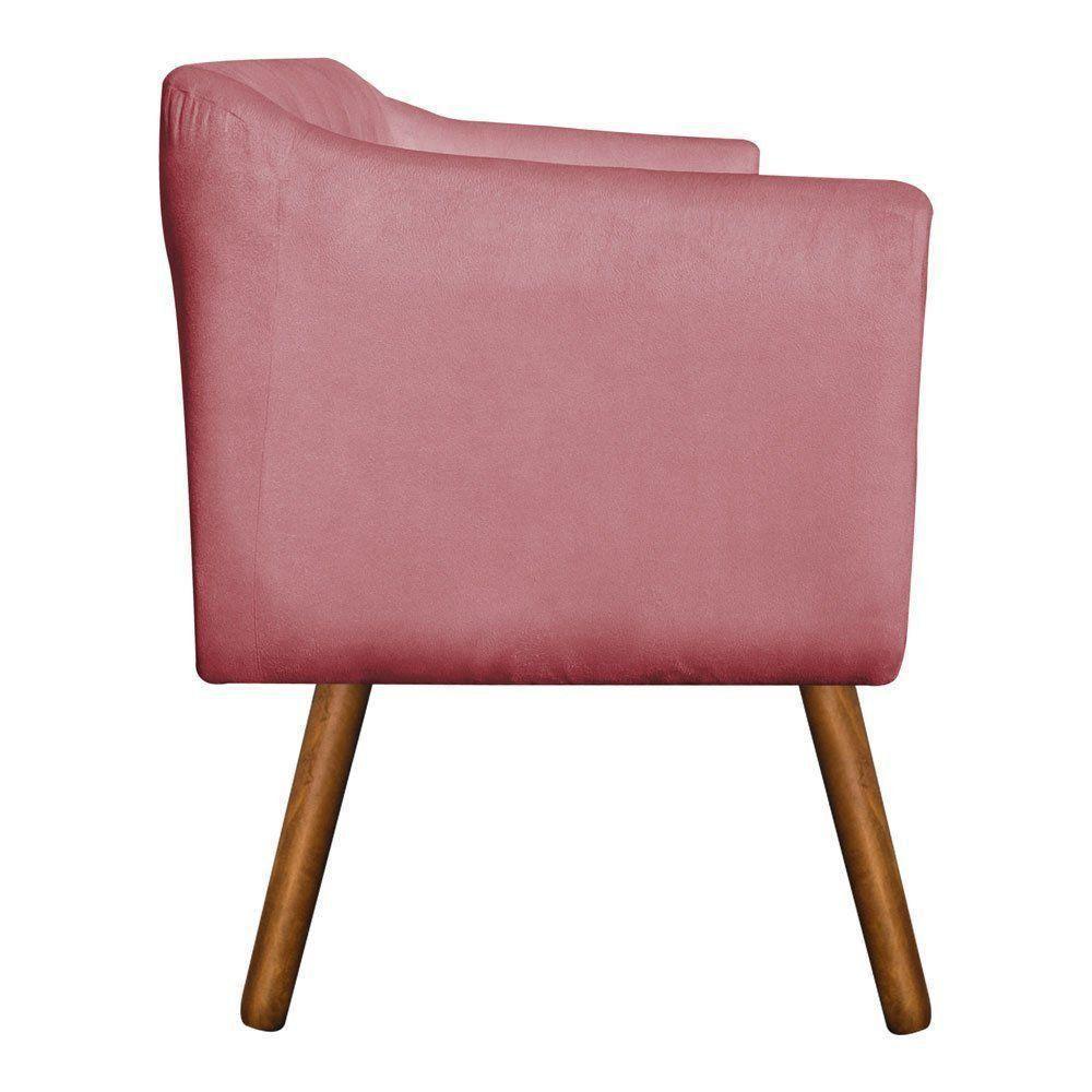 Namoradeira Julia 2 Lugares Rose Com Strass Pés Palito - 4