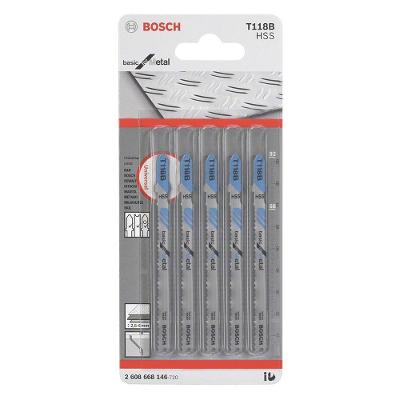 Lâmina de Serra Tico T118B Basic For Metal para Cortes Precisos 5 Peças Inox Bosch