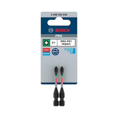 Jogo de Bits Pro Impact PZ1 55mm com Zona de Torção Alongada Preto Bosch