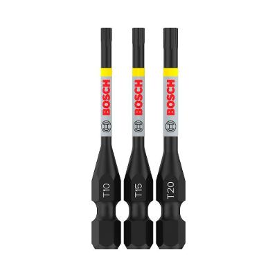 Jogo de Bits Pro Torx Impact 55mm 3un para Alto Torque Inox Bosch