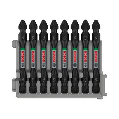 Jogo de Bits Pro Pozidriv Impact Duplo 65mm com Zona de Torção 8un Inox Bosch