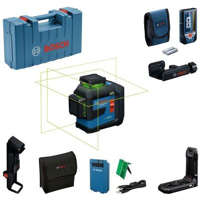 Nível a Laser GLL 80-33 g Li com Linhas Verdes 360 graus  IP65 Preto Bosch