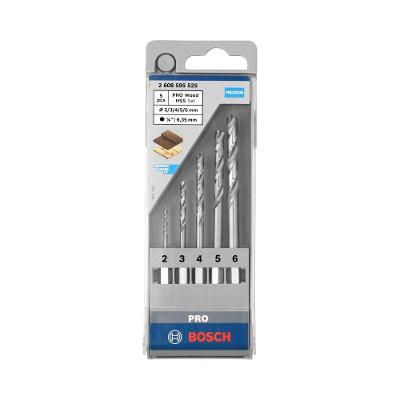 Jogo de Brocas Pro Wood com Ponta Centralizadora para Madeira 2,0-6,0mm Aço Rápido Bosch