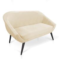 Namoradeira Giovana 02 Lugares Veludo Bege - 6