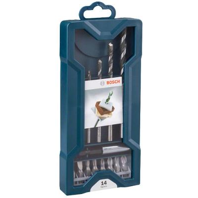 Kit de Brocas e Pontas Mini X-line Versatilidade em Metal Madeira e Alvenaria Suporte Magnético