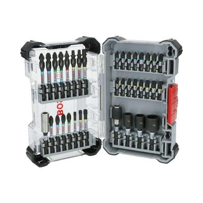Kit de Bits e Soquetes Pro Impact 36un com Zona de Torção e Pick And Click Aço S2 Bivolt Bosch