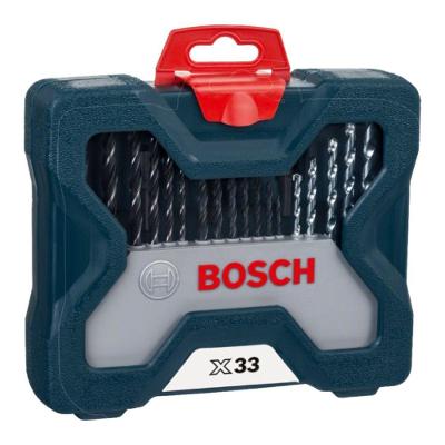 Kit de Brocas e Pontas X-line 33 Peças Versátil para Metal Alvenaria e Madeira Bosch