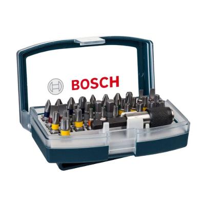 Kit de Pontas para Parafusar Bosch 32 Peças com Zona de Torção Cônica 1-4