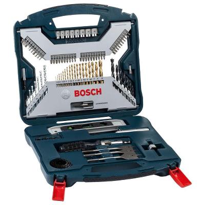 Kit de Pontas e Brocas X-line 100 Peças em Titânio com Acessórios e Maleta Bosch