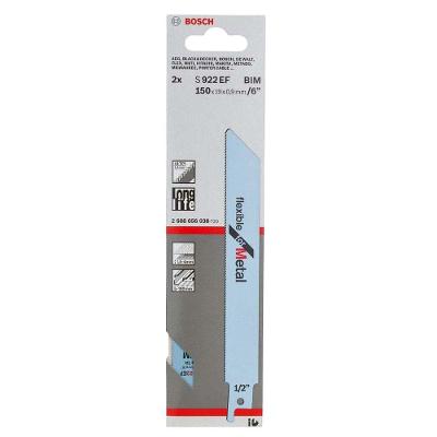 Lâmina de Serra Sabre Bosch S922EF para Metal Bimetálica 25 Peças Prata