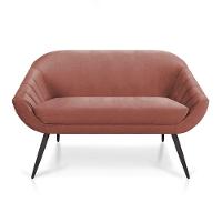 Namoradeira Giovana 02 Lugares Veludo Rose - 1