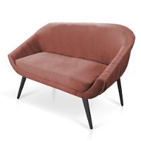 Namoradeira Giovana 02 Lugares Veludo Rose