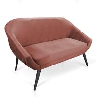 Namoradeira Giovana 02 Lugares Veludo Rose - 6