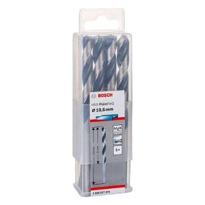 Broca para Metal Hss-pointteq com Split Point 10,6mm 5 Peças Preto Bosch