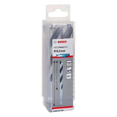 Broca para Metal HSS-PointTeQ Perfuração Rápida com Split Point 8,2mm 10 Peças Preta Bosch