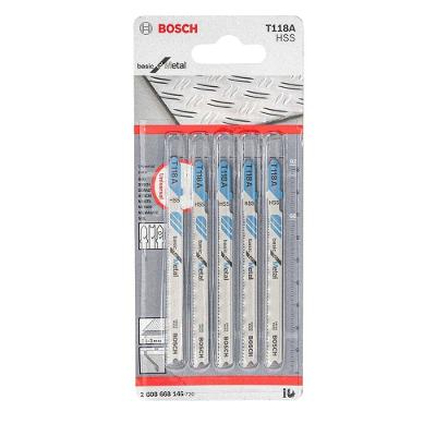 Lâmina Serra Tico T118A Basic For Metal Cortes Precisos em Metais 5 Peças Bosch