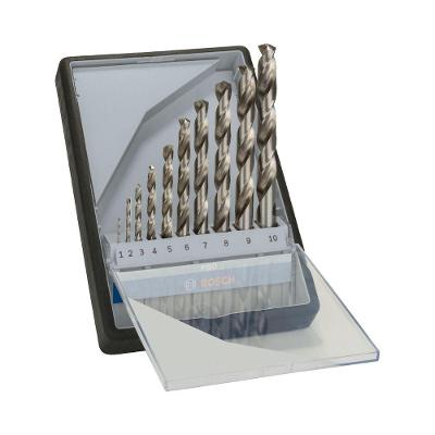 Broca para Metal PRO HSS-G com Ponta Centralizadora 1,0-10,0mm 10un Preta Bosch
