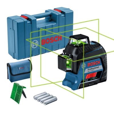 Nível a Laser Gll 3-80 g 3 Linhas 360o Laser Verde 4x Visível 120M Preto Bosch