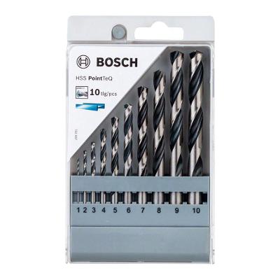 Jogo de Brocas Hss-pointteq 1-10mm Tecnologia Pointteq 10 Peças Preta Bosch