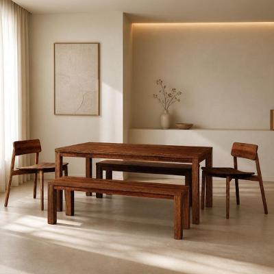Mesa de Jantar Dunia 6 Lugares Retangular MDF 180CM Rústico Lyam Decor