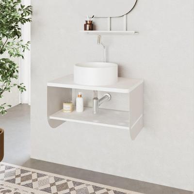 Armário para Banheiro Slide Curve Suspenso sem Portas sem Gavetas Aço 65CM Branco Compace
