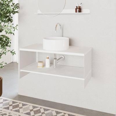 Armário Slide Flat Suspenso com Prateleira MDP Aço 85CM Branco Compace