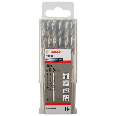 Broca para Metal HSS-G 6,8mm com Ponta Split Point Cinza Bosch
