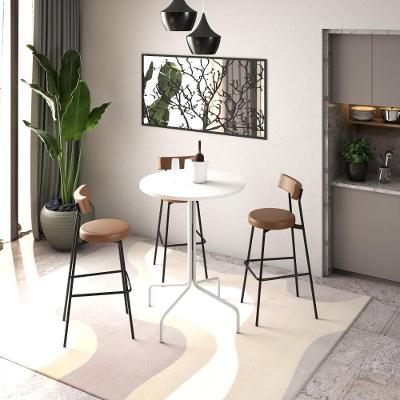 Mesa Bistrô Soho SOMB80RD 2 Lugares Redonda MDF 80CM Branco Fosco Compace