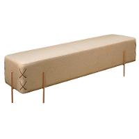 Recamier Banco Eros Luxo Bronze Castellar Móbile Linho Bege Linho Bege - 1