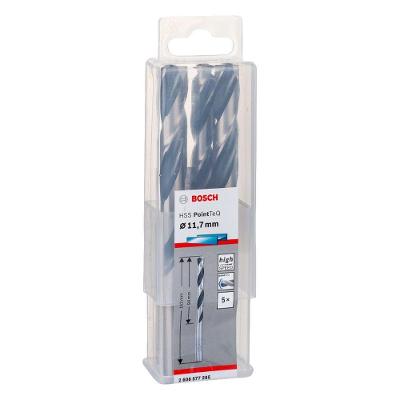 Broca Metal Hss-pointteq 11,7mm com Ponta Centralizadora e Revestimento Óxido Negro Cinza Bosch